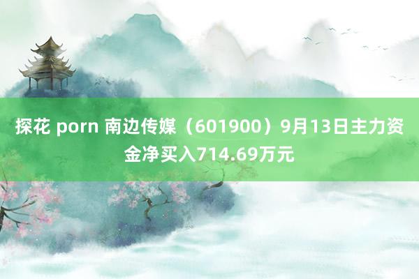 探花 porn 南边传媒（601900）9月13日主力资金净买入714.69万元