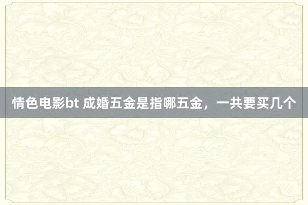 情色电影bt 成婚五金是指哪五金，一共要买几个