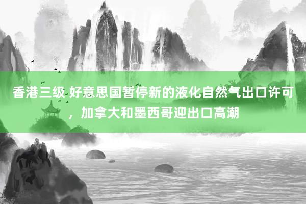 香港三级 好意思国暂停新的液化自然气出口许可，加拿大和墨西哥迎出口高潮