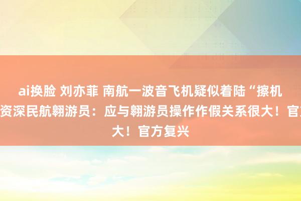 ai换脸 刘亦菲 南航一波音飞机疑似着陆“擦机尾”，资深民航翱游员：应与翱游员操作作假关系很大！官方复兴