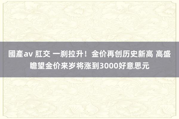 國產av 肛交 一刹拉升！金价再创历史新高 高盛瞻望金价来岁将涨到3000好意思元