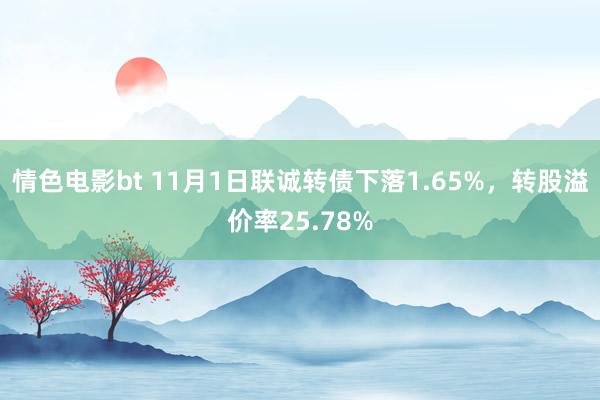 情色电影bt 11月1日联诚转债下落1.65%，转股溢价率25.78%