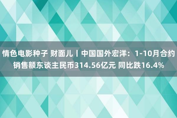 情色电影种子 财面儿丨中国国外宏洋：1-10月合约销售额东谈主民币314.56亿元 同比跌16.4%