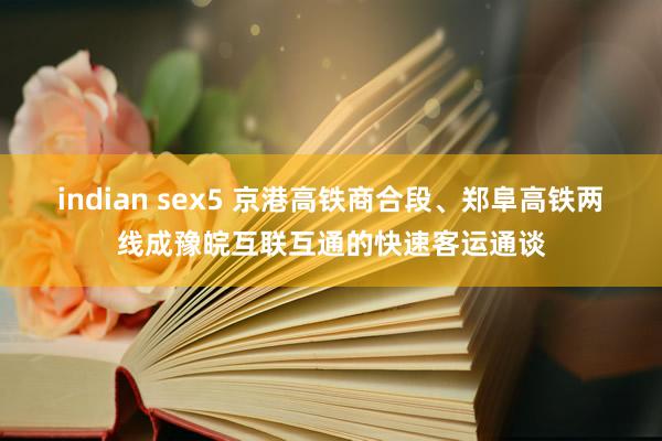 indian sex5 京港高铁商合段、郑阜高铁两线成豫皖互联互通的快速客运通谈