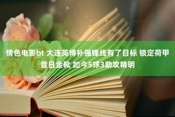 情色电影bt 大连英博补强锋线有了目标 锁定荷甲昔日金靴 如今5球3助攻精明