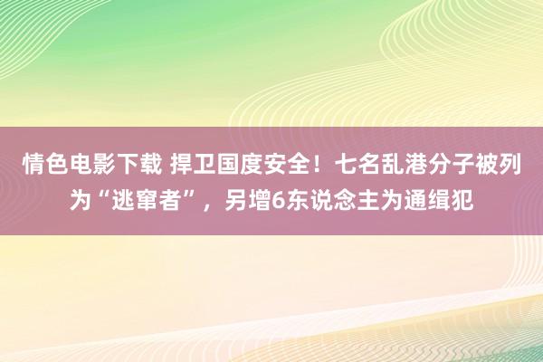 情色电影下载 捍卫国度安全！七名乱港分子被列为“逃窜者”，另增6东说念主为通缉犯