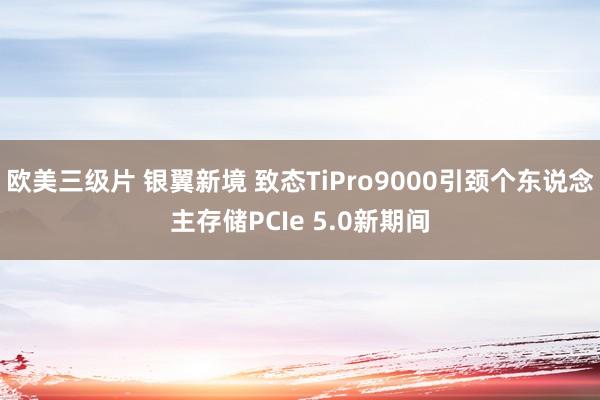 欧美三级片 银翼新境 致态TiPro9000引颈个东说念主存储PCIe 5.0新期间