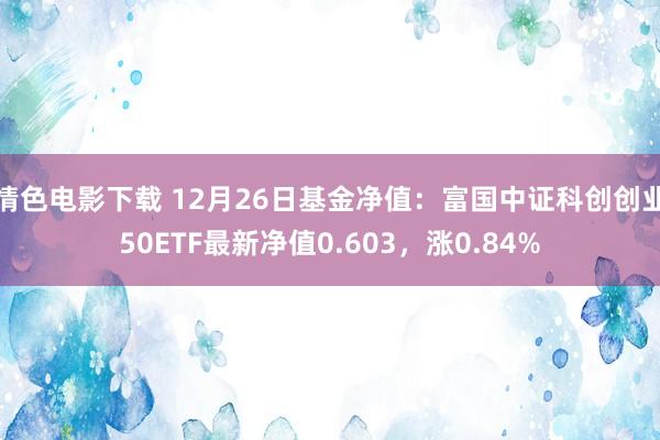 情色电影下载 12月26日基金净值：富国中证科创创业50ETF最新净值0.603，涨0.84%