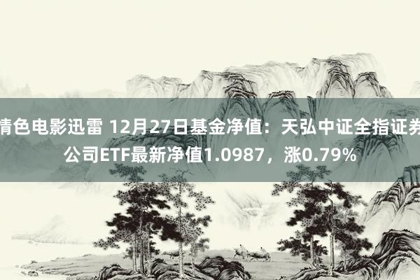 情色电影迅雷 12月27日基金净值：天弘中证全指证券公司ETF最新净值1.0987，涨0.79%