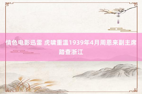 情色电影迅雷 虎啸重温1939年4月周恩来副主席踏查浙江