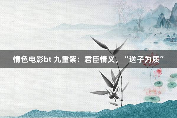 情色电影bt 九重紫：君臣情义，“送子为质”