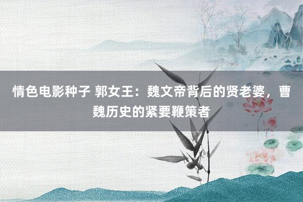 情色电影种子 郭女王：魏文帝背后的贤老婆，曹魏历史的紧要鞭策者