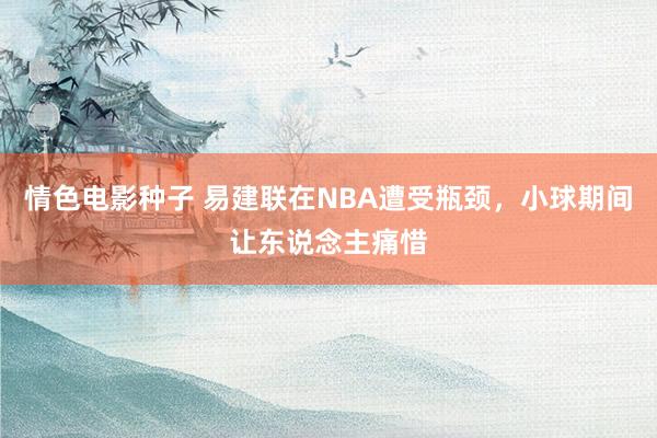 情色电影种子 易建联在NBA遭受瓶颈，小球期间让东说念主痛惜