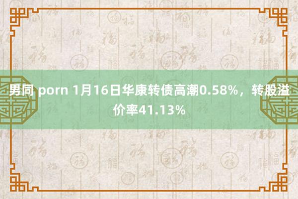 男同 porn 1月16日华康转债高潮0.58%，转股溢价率41.13%